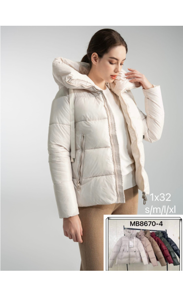 Krátká zimní bunda s kapucí MB8670 Itálie