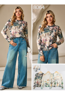 Elegantní svetřík s potiskem 8064