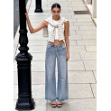 Kalhoty džínové Wide Leg 3D-9330
