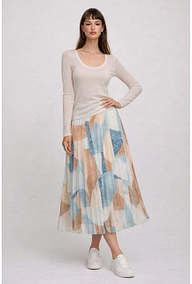 Sukně plisé s potiskem WAY 11007