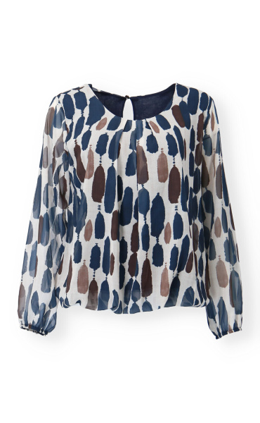 Elegantní halenka s potiskem 13852 Latino Paris