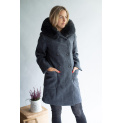 Kabát s kožešinovou kapucí Laura Jo Paris 21027