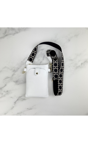Kabelka malá crossbody-mobil ,kůže 949 Itálie
