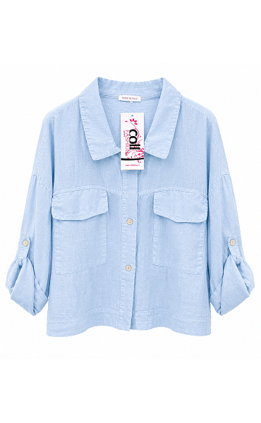 Stylová lněná bunda OVERSIZED 13292