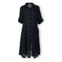 Košilové lněné šaty 21651