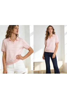 Trendy svetřík s límečkem J257