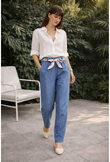 Stylové džínové kalhoty Lyocell WAY 24699