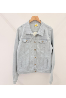 Módní džínová bunda s proužkem Onado DC525