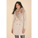 Kabát s kožešinovým límcem Laura Jo Paris 21036