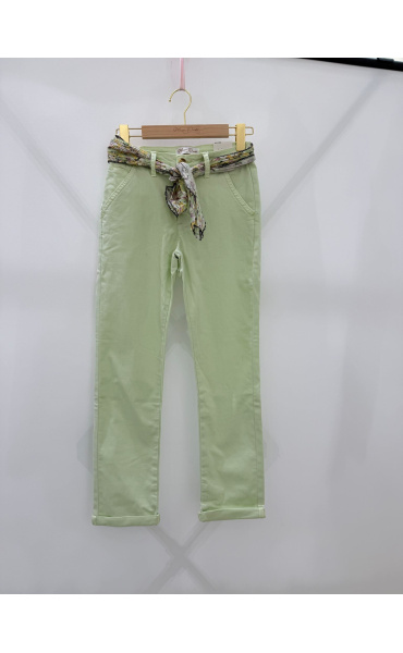 Elegantní chino kalhoty s šátkem Onado H2819