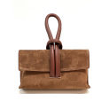 Stylová kabelka z broušené kůže 6528-c, Itálie