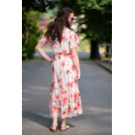 Dlouhé hedvábné šaty květ 21073B Italy
