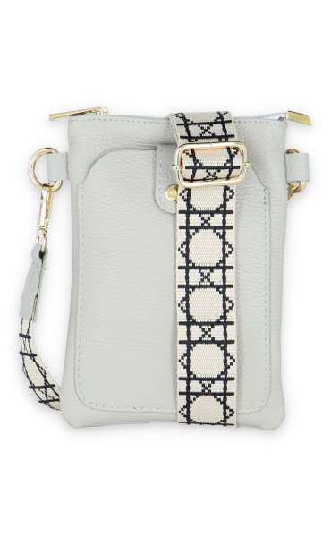 Kabelka malá crossbody-mobil ,kůže 949 Itálie