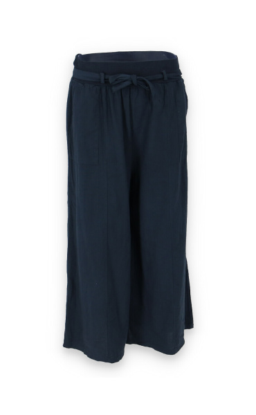 Kalhoty lněné culottes 7635