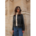 Trendy koženková bunda s límcem Escandelle Paris 5147