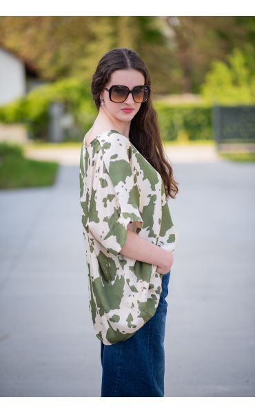 Halenka oversize zvířecí vzor 50118