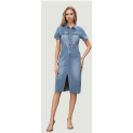 Džínové šaty kr. rukáv Ormi 9876
