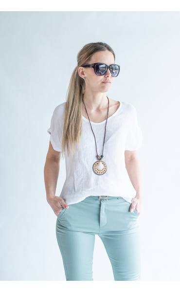 Halenka krátký rukáv s přívěskem 6126 Itálie