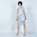 Krátké hedvábné šaty květ 23112B Italy