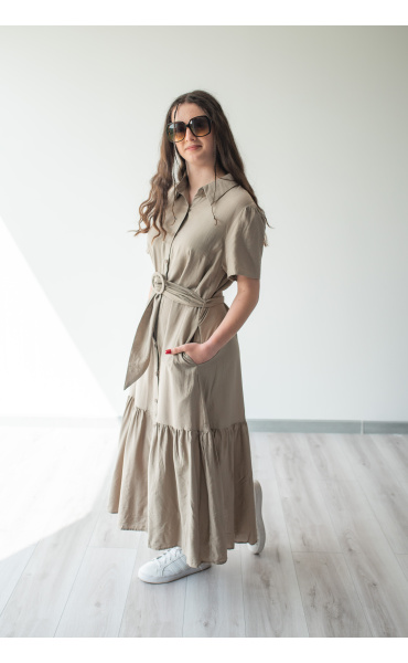 Košilové šaty s volánem MC 23285