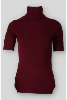 Módní úpletový rolák krátký rukáv N8507