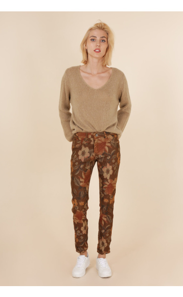 Kalhoty jeans color Onado H686-JB camel