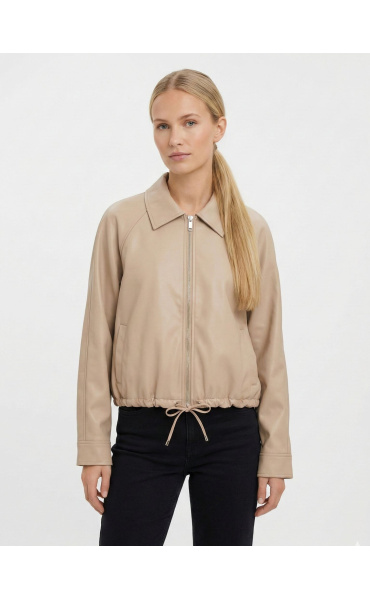 Trendy koženková bunda na zip K-ZELL 3592