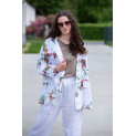 Lněné oversize sako květ 50198