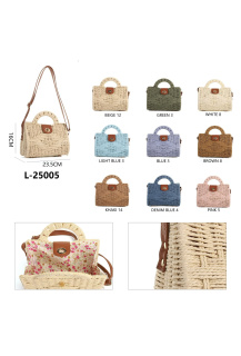 Kabelka boho proutěná L-25005