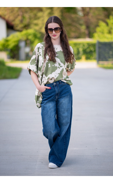 Halenka oversize zvířecí vzor 50118