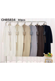 Úpletové šaty s páskem CH85834