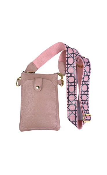 Kabelka malá crossbody-mobil ,kůže 949 Itálie