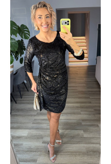 Šaty elegantní 3/4 ruk. Trynite K-1560 ke kolenům