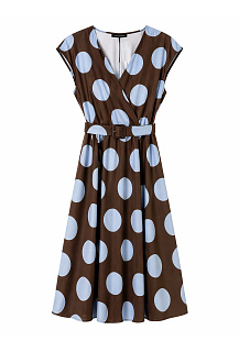 Překládané šaty s páskem vzor U12200