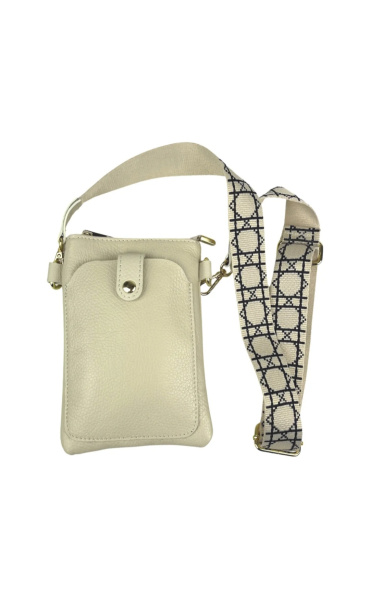 Kabelka malá crossbody-mobil ,kůže 949 Itálie