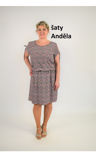 Šaty spadený rukáv Anděla- Kepa style