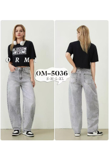 Džínové kalhoty barrel Ormi 5036
