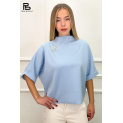 Trendy halenka se stojáčkem a broží 39198