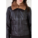 Trendy koženková bunda s límcem Escandelle Paris 5147