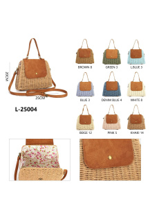 Kabelka boho proutěná L-25004