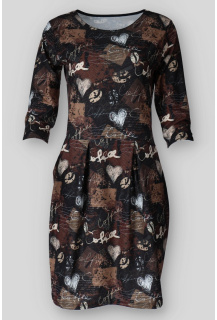 Šaty/šatovka s kapsami 3/4 ruk. 4276 Pratto