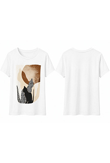 Triko oversized s potiskem KOČKY 299