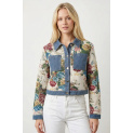Stylová džínová bunda s výšivkou GI52200