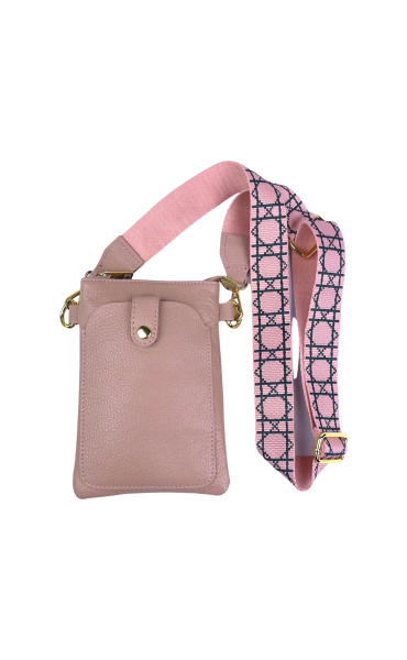 Kabelka malá crossbody-mobil ,kůže 949 Itálie