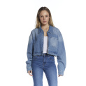 Bunda džínová oversize 3D-1516 Itálie