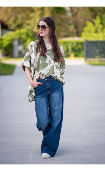 Halenka oversize zvířecí vzor 50118