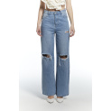Kalhoty džínové wide leg regular 3D-1319 Itálie 