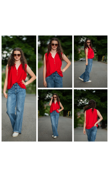 Kalhoty džínové wide-leg MC-7301