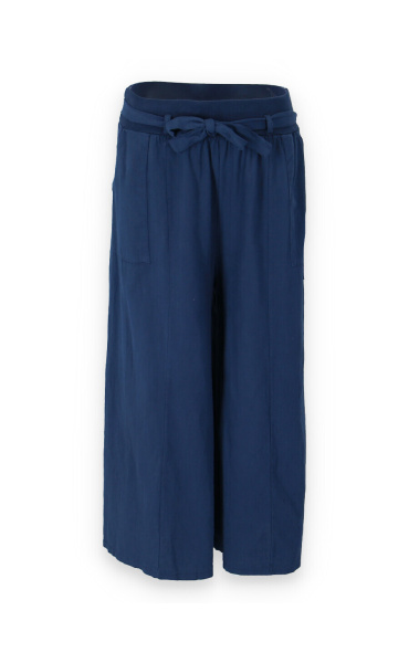 Kalhoty lněné culottes 7635