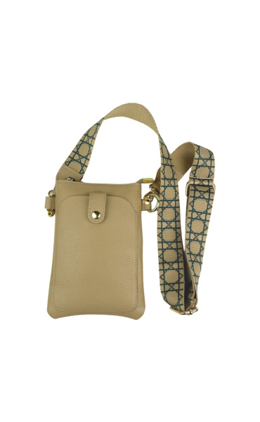 Kabelka malá crossbody-mobil ,kůže 949 Itálie